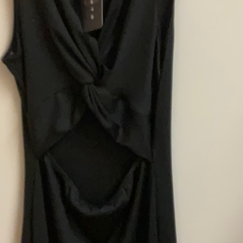 NWT 21 Saints bare abdomen twist black maxi dress, size M - Picture 2 of 7